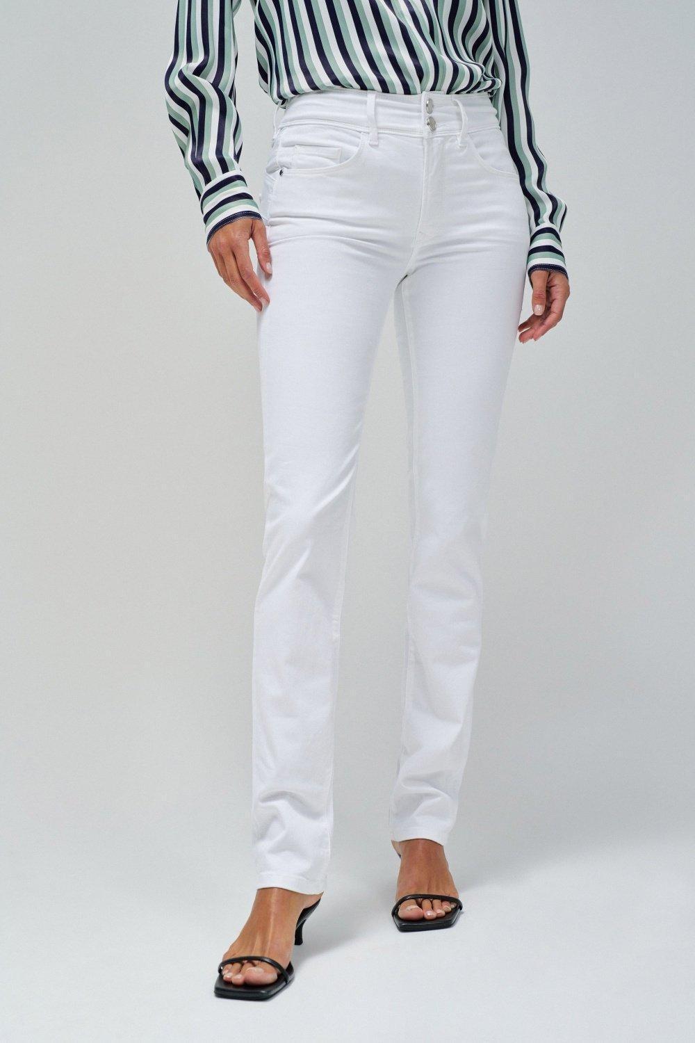 White Secret Push In Slim Jeans, , large image number 7