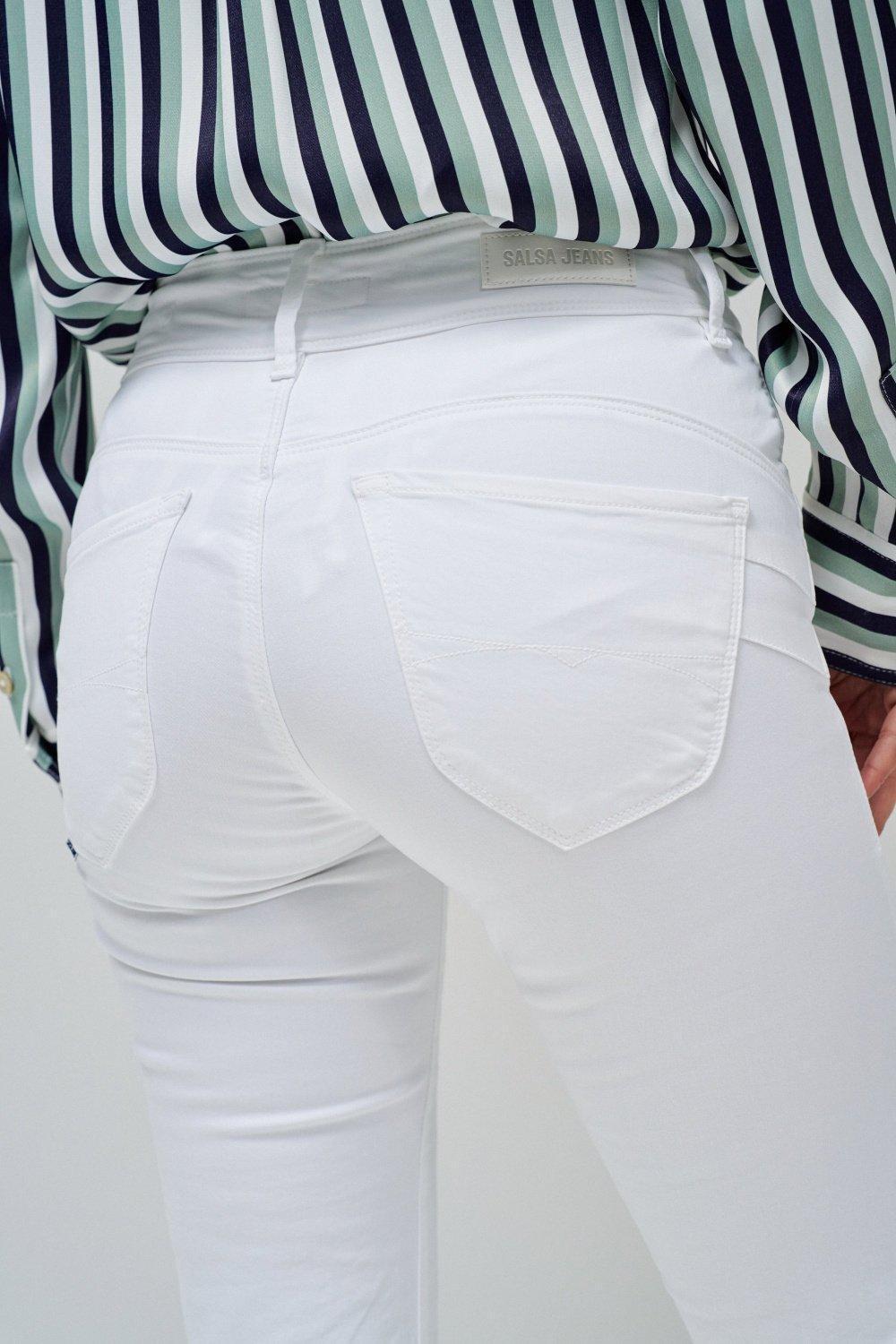 White Secret Push In Slim Jeans, , large image number 8