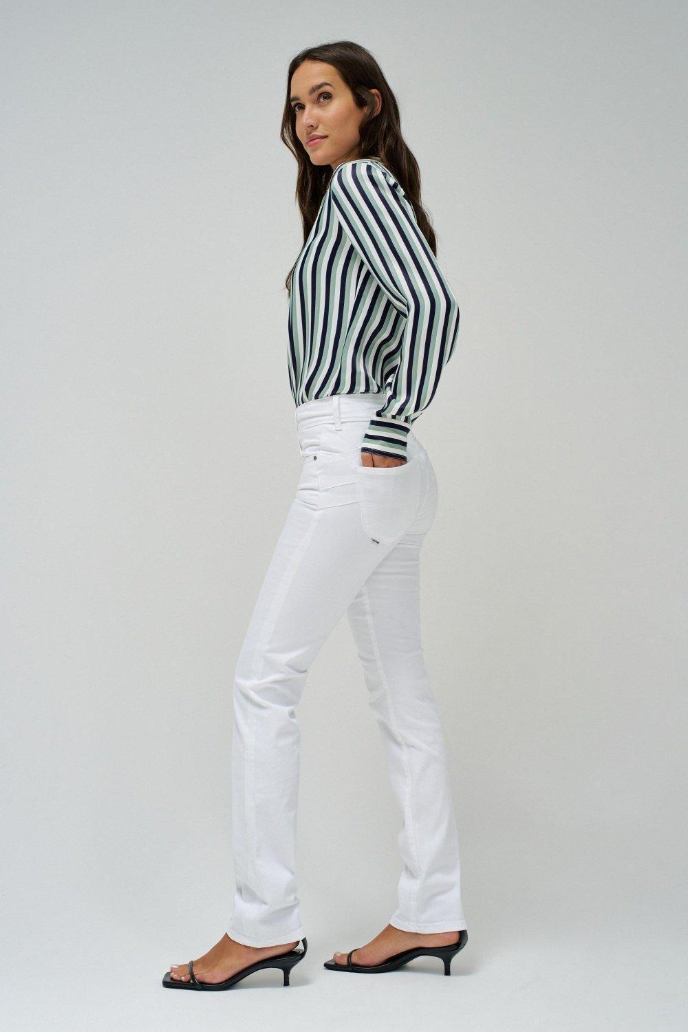 White Secret Push In Slim Jeans, , large image number 9