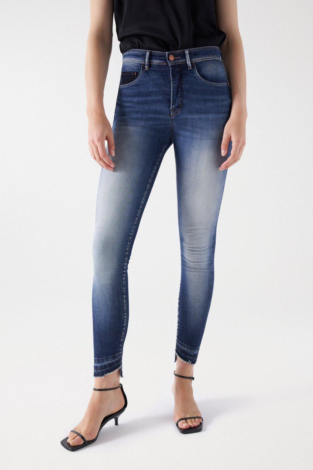 Secret Glamour Push In Capri Premium Wash Jeans, Blue, large image number 5