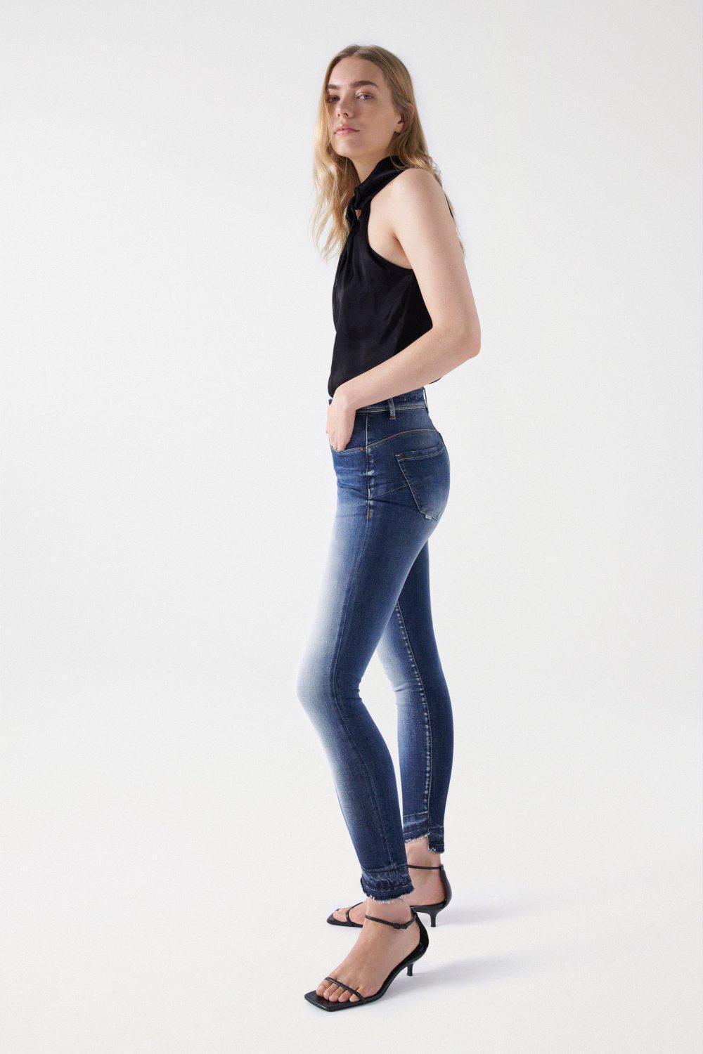 Secret Glamour Push In Capri Premium Wash Jeans, Blue, large image number 6