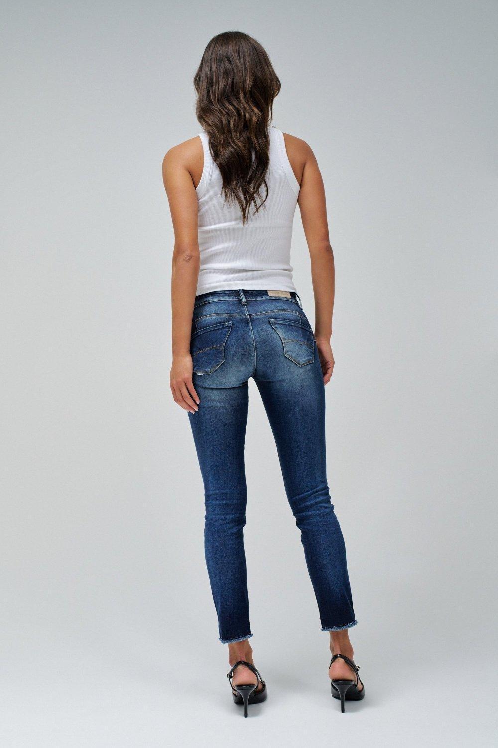 Push Up Premium Wash Jeans, Blue, large image number 1