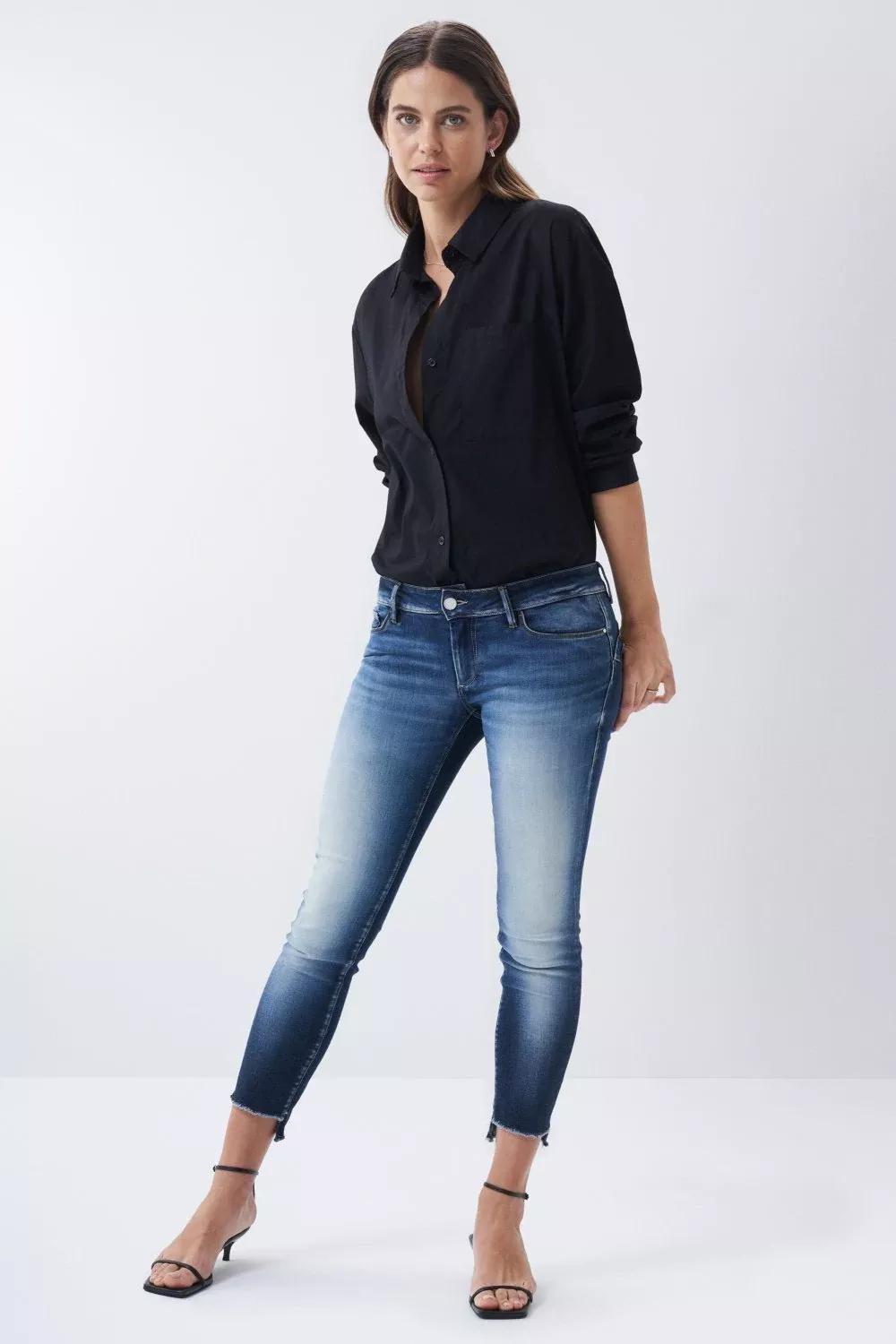 Push Up Premium Wash Jeans, Blue, large image number 4