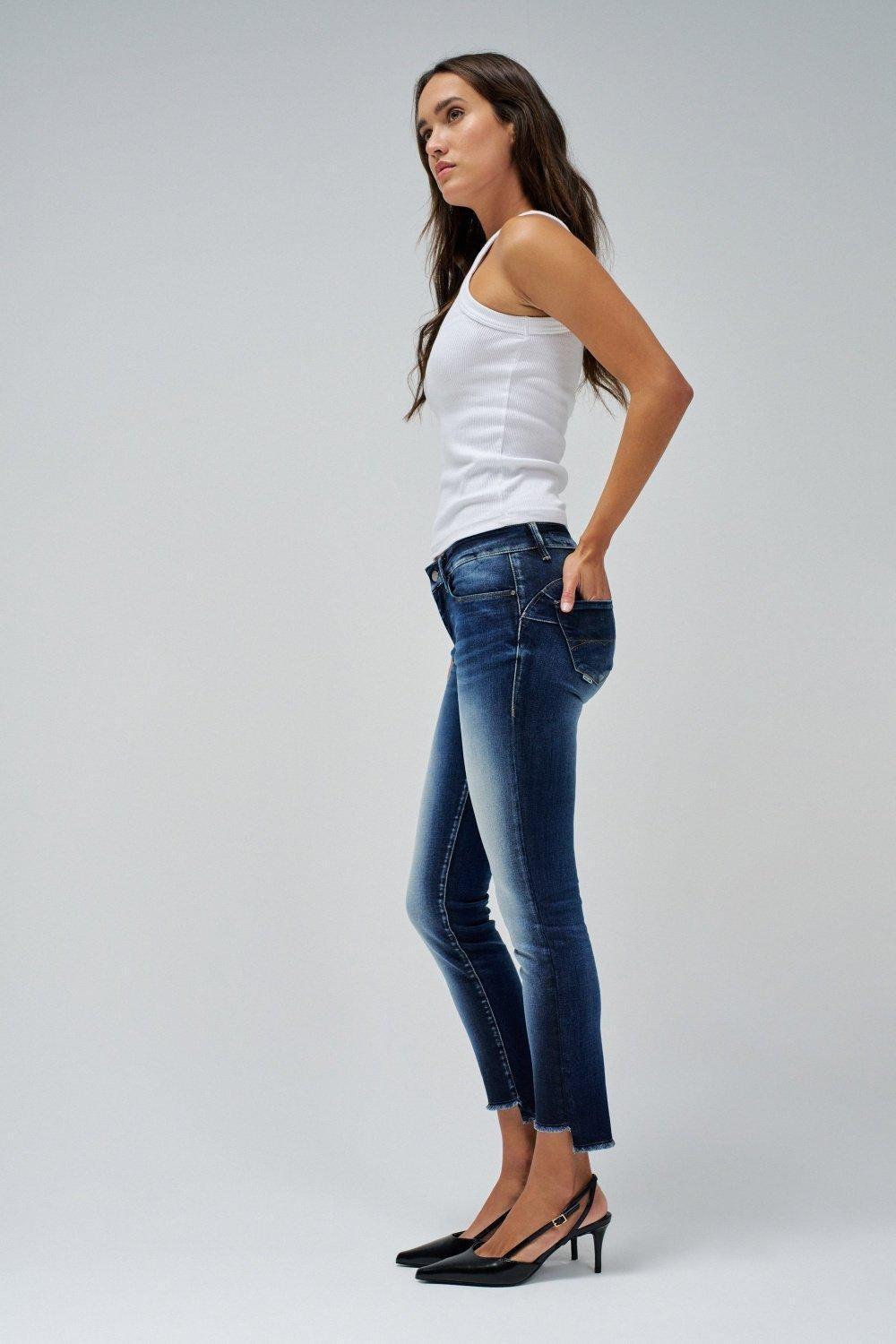 Push Up Premium Wash Jeans, Blue, large image number 5