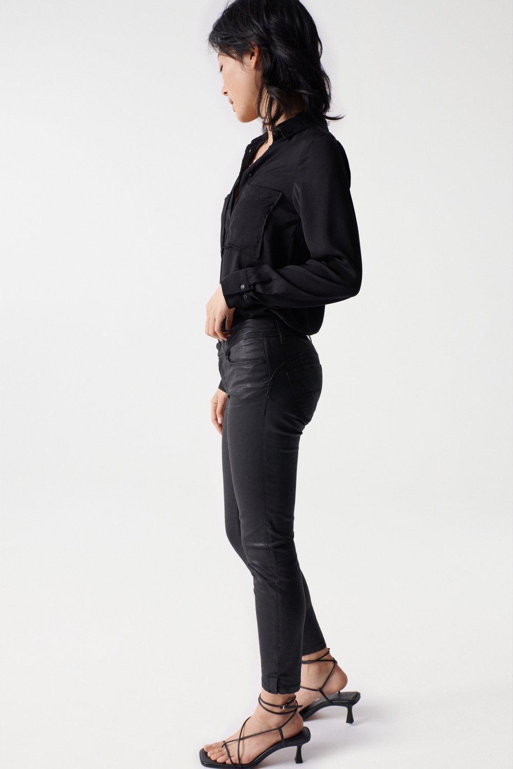 Black Push Up Wonder Capri Trousers, Women, , large image number 5