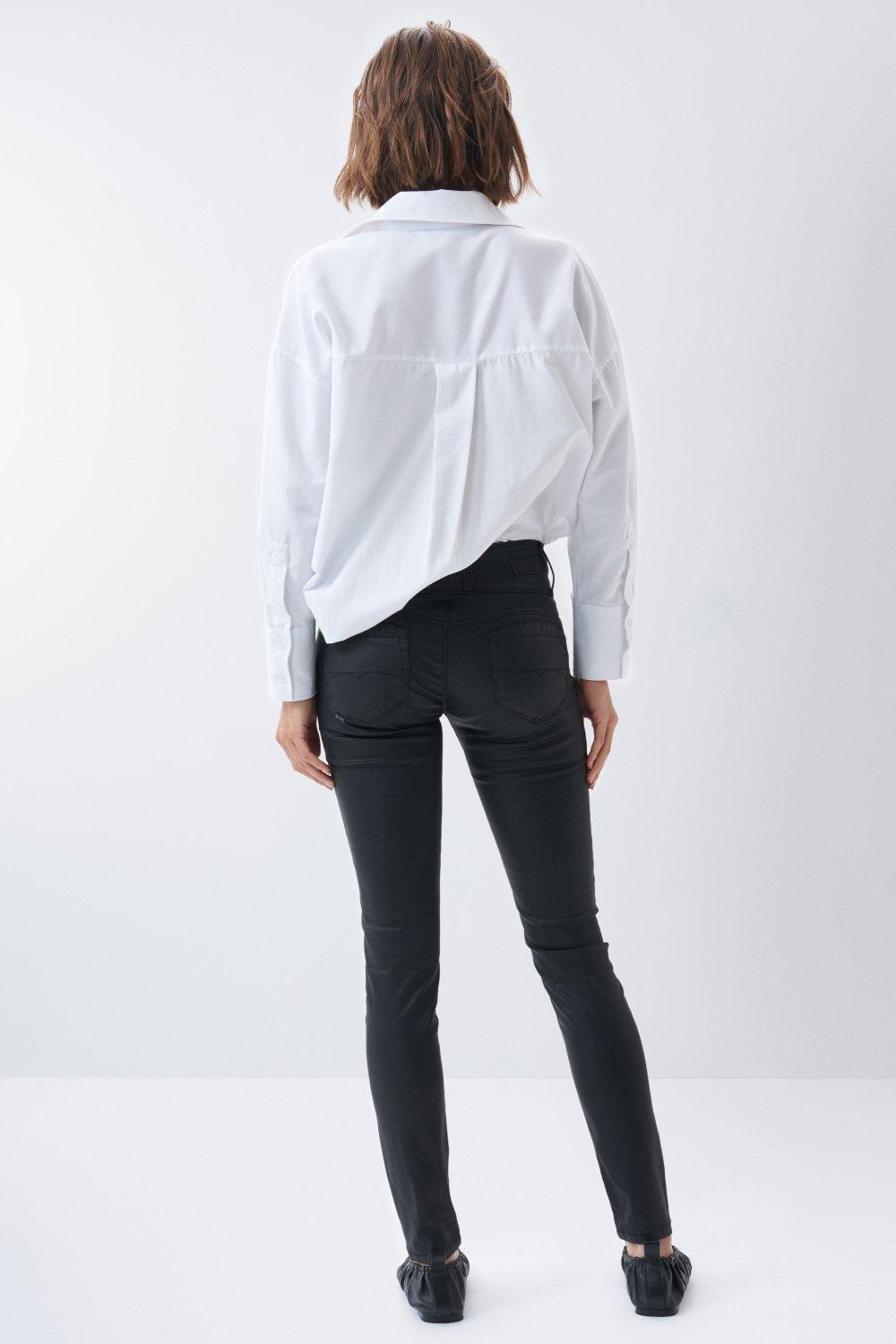 Mystery Push Up Skinny Jeans In Dark Coating, &nbsp;, Black, medium