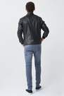 Salsa Jeans - Black Leather Biker Jacket, Men