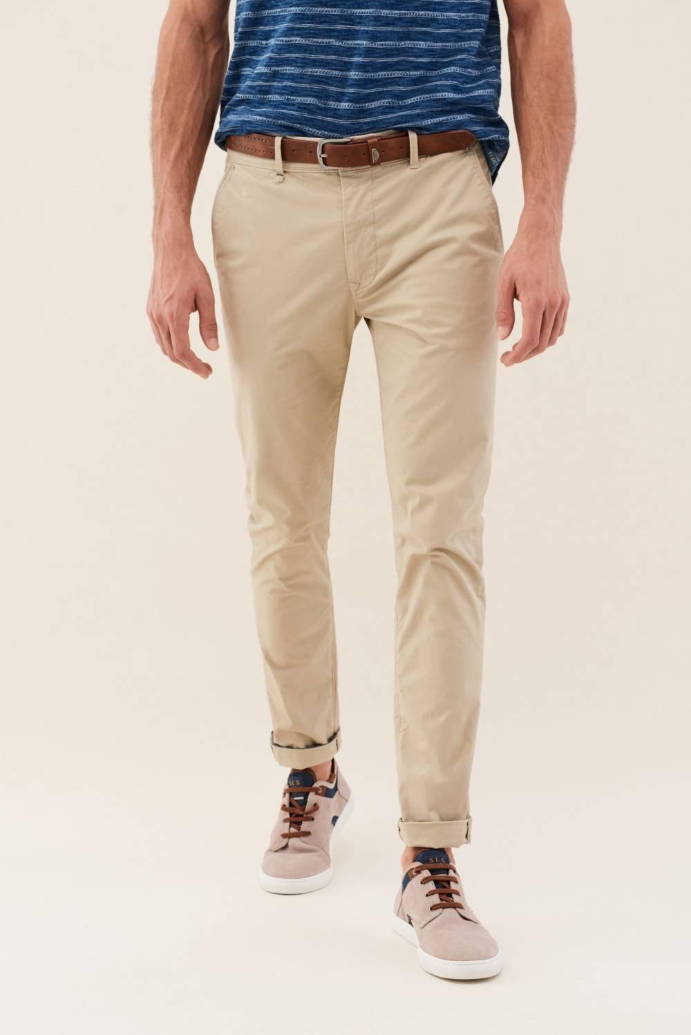Beige Andy Slim Chinos, Camel, large image number 0