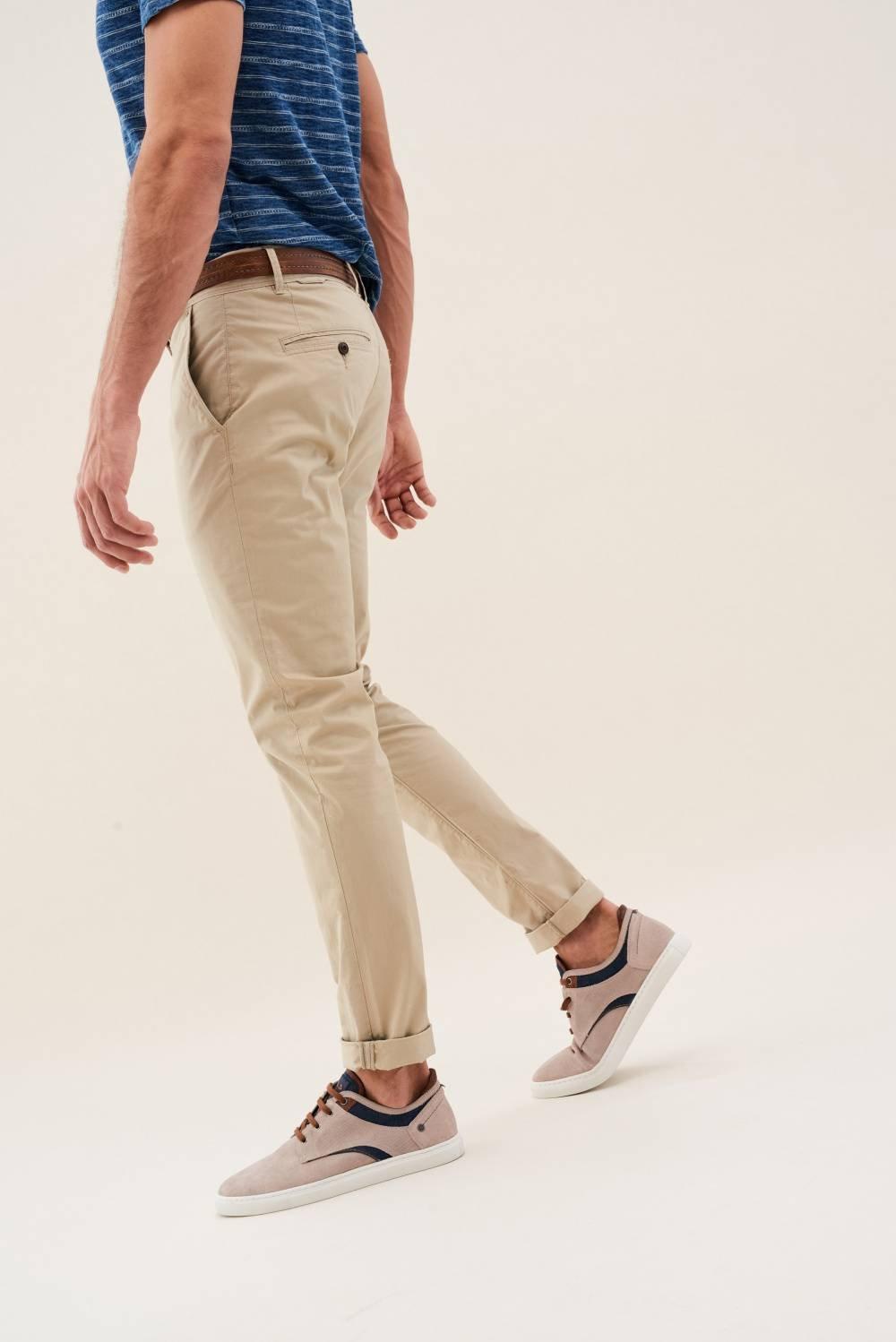 Beige Andy Slim Chinos, Camel, large image number 1