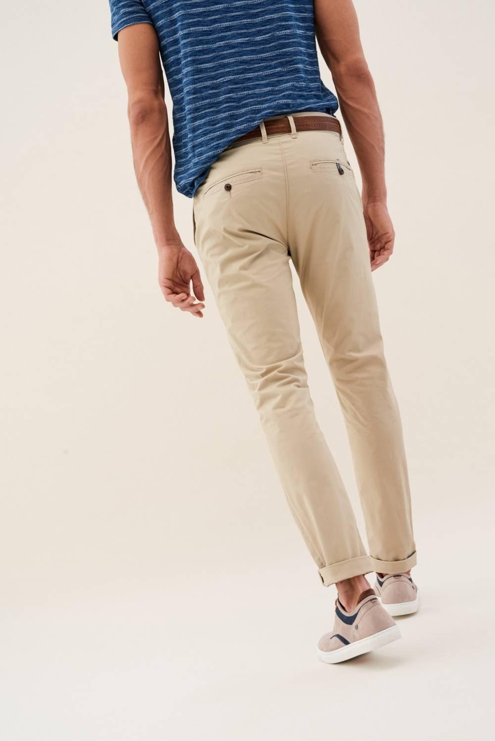 Beige Andy Slim Chinos, Camel, large image number 3