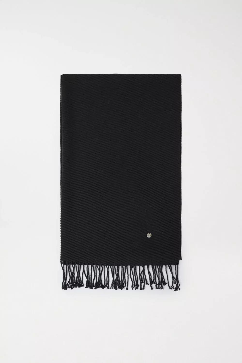 Black Scarf With A Ribbon, Women, , large image number 0