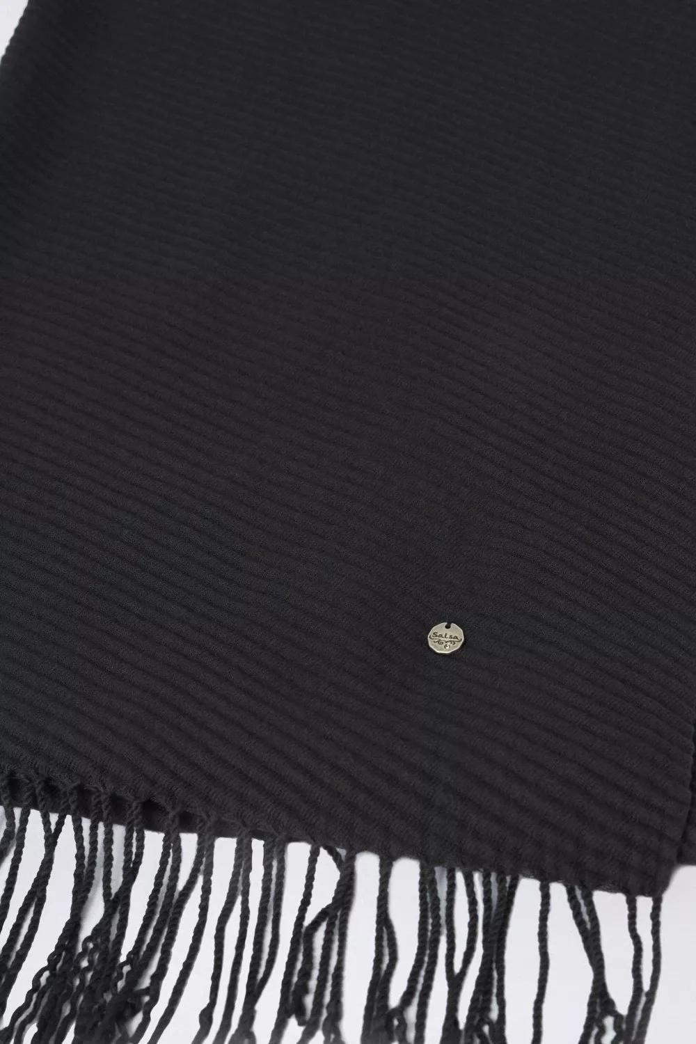 Black Scarf With A Ribbon, Women, , large image number 2