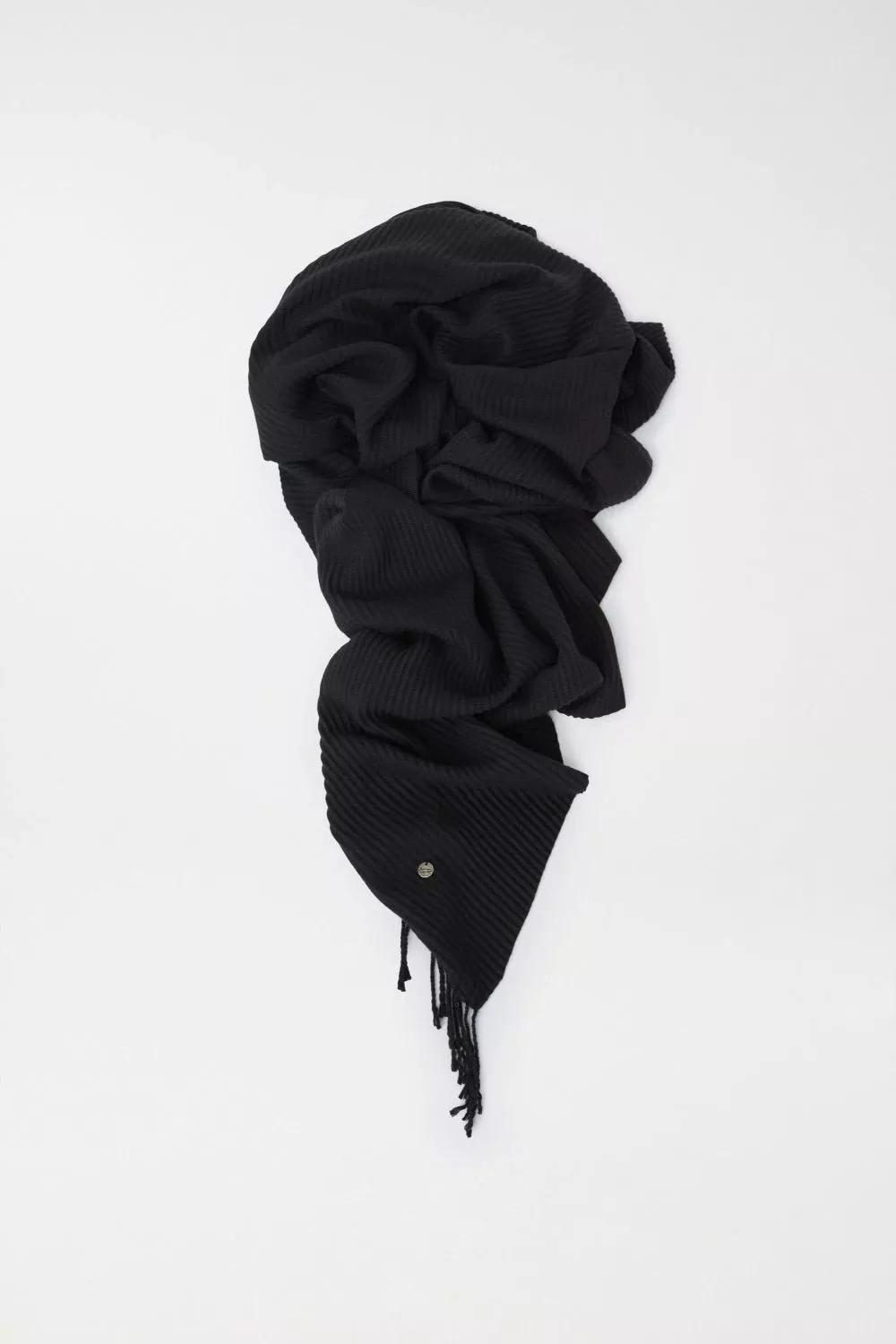 Black Scarf With A Ribbon, Women, , large image number 4