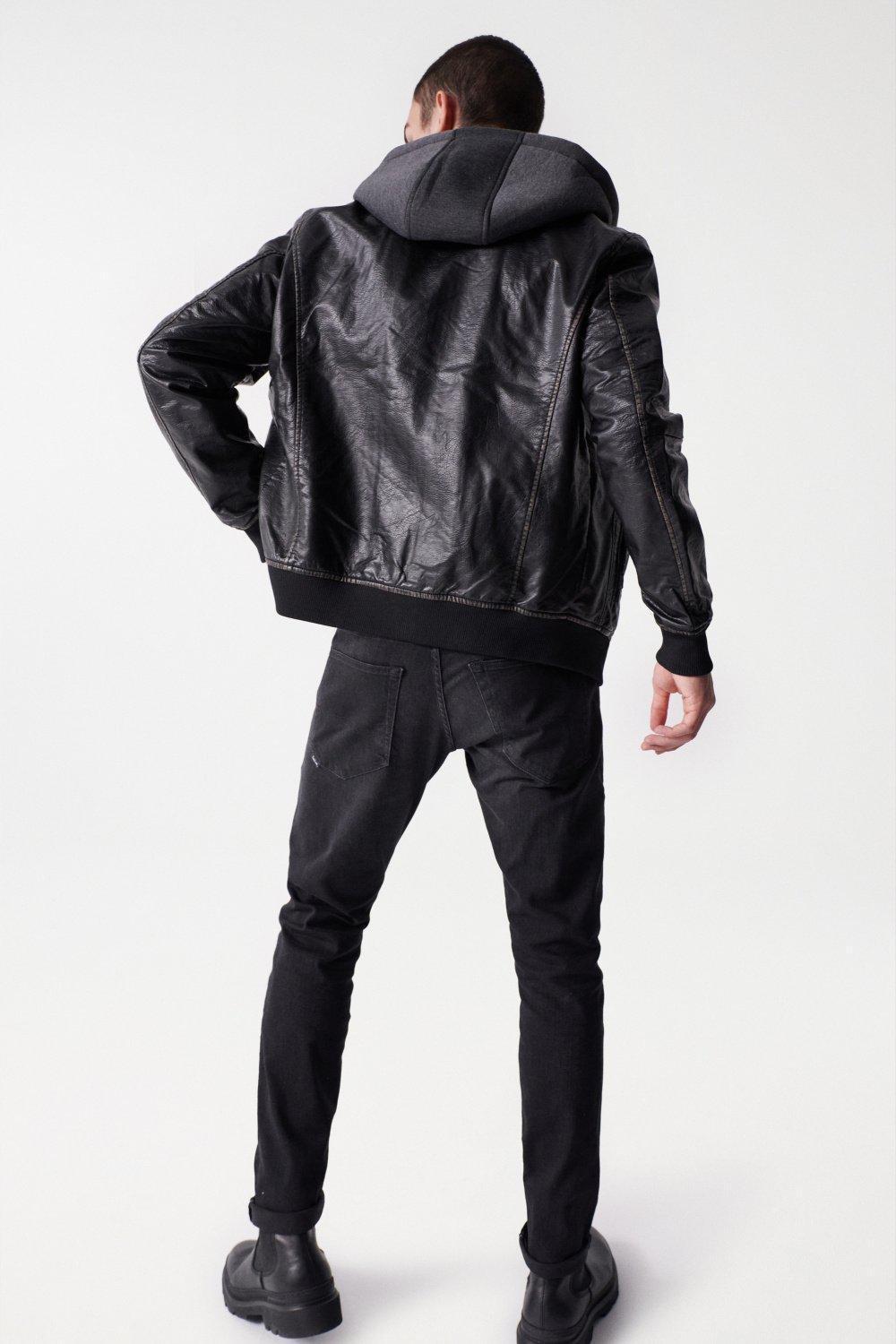 جاكيت نابا  قابلة لإزالة غطاء الرأس  أسود, , large image number 3