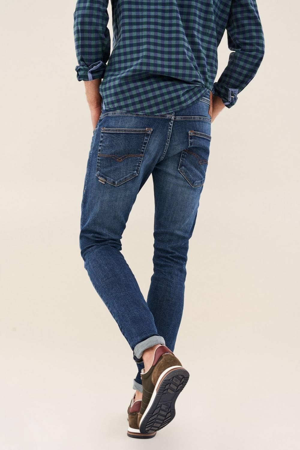 Blue Slim Denim Trousers, , large image number 2
