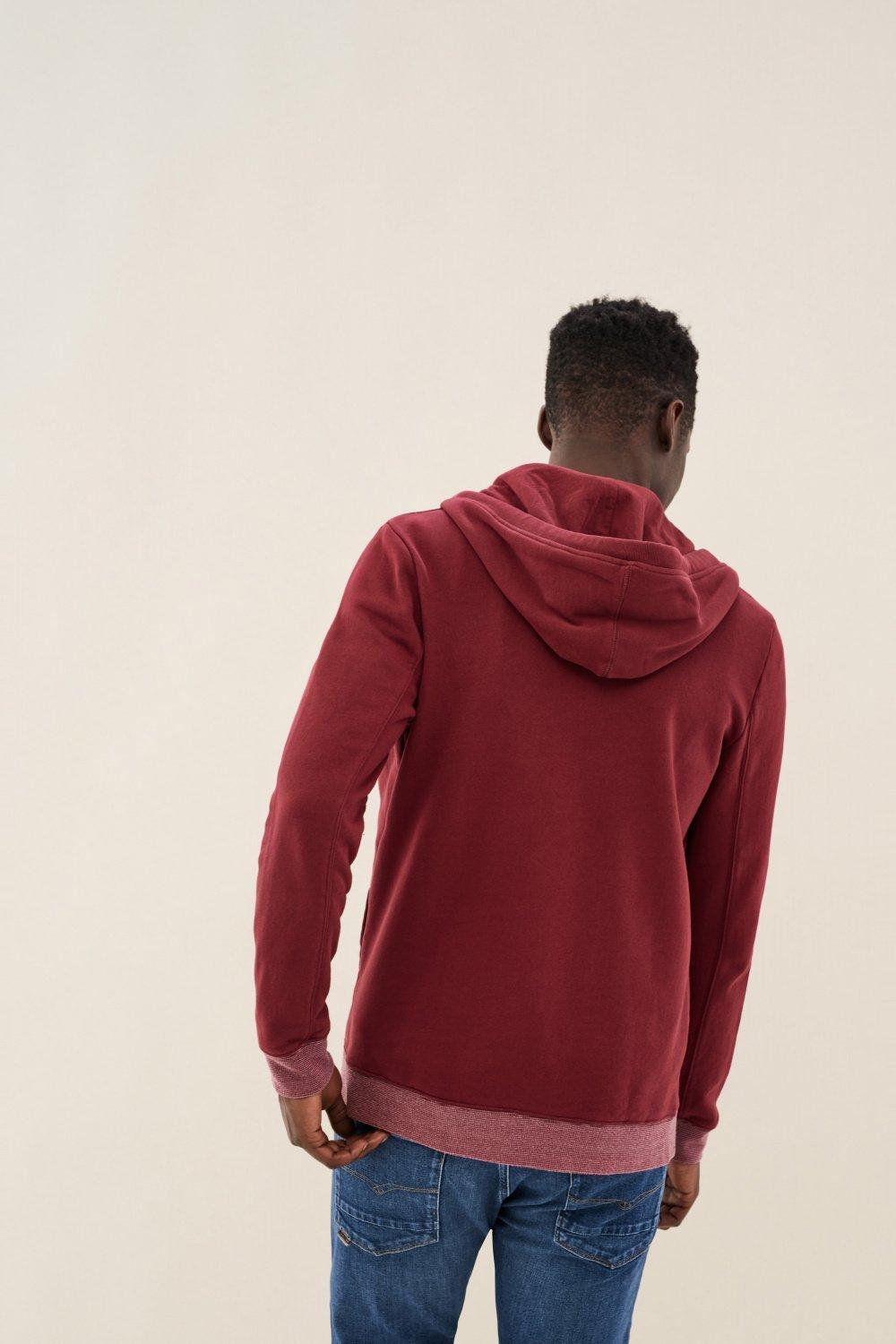Red Zip-Up Hooded Knitted Coat, , large image number 3