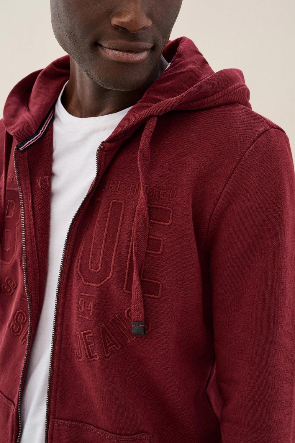 Red Zip-Up Hooded Knitted Coat, , large image number 4