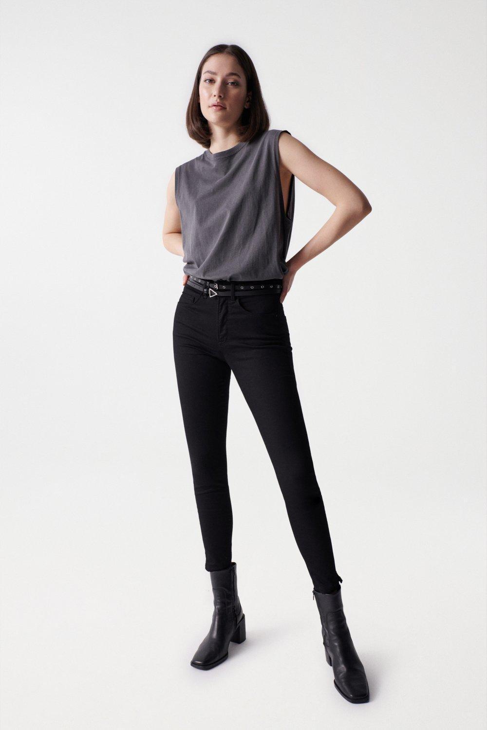 Black Secret Glamour Capri Denim Jeans, , large image number 0
