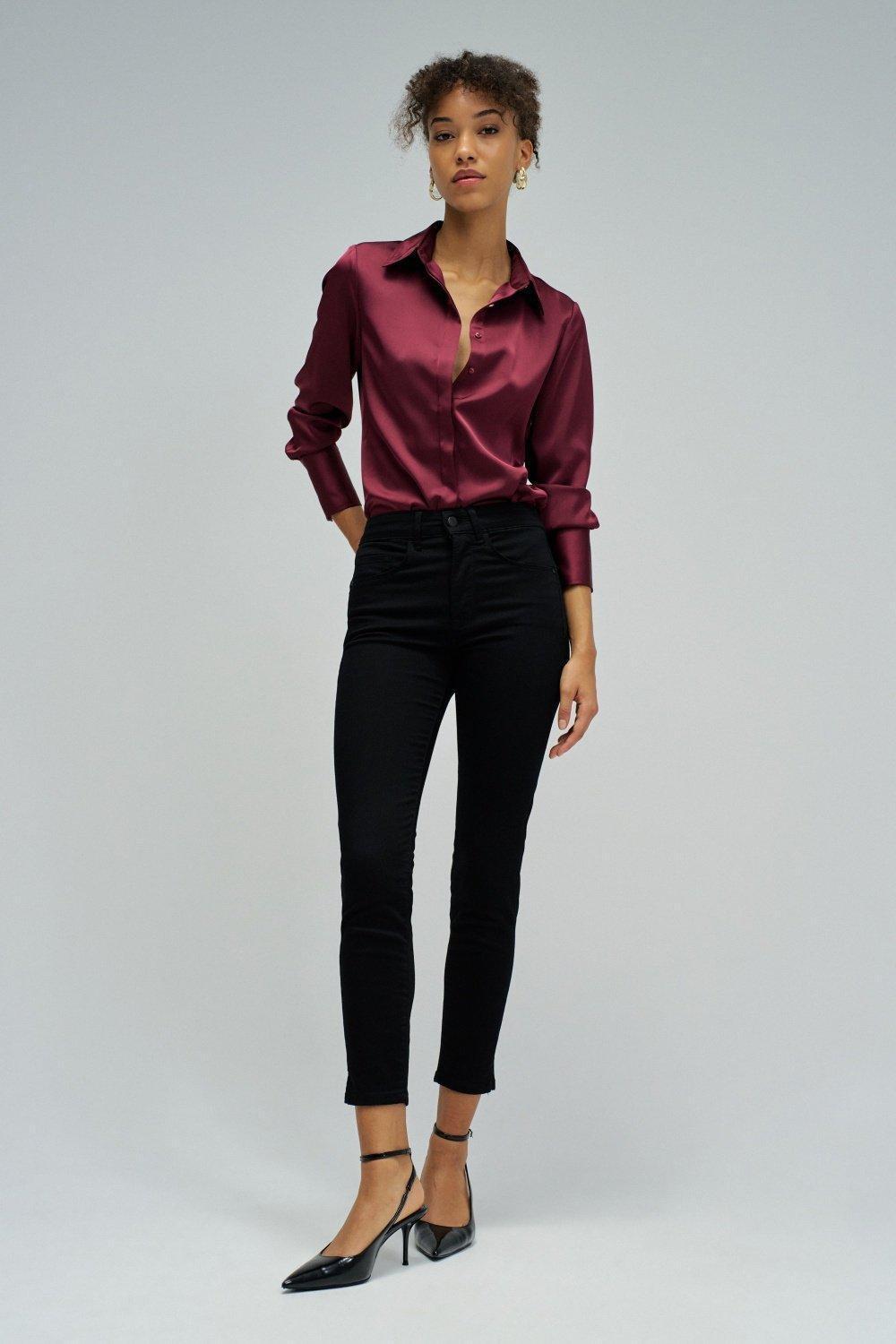 Secret Glamour Capri Denim Jeans, Black, large image number 1