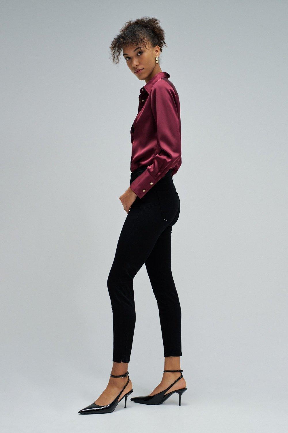 Secret Glamour Capri Denim Jeans, Black, large image number 2