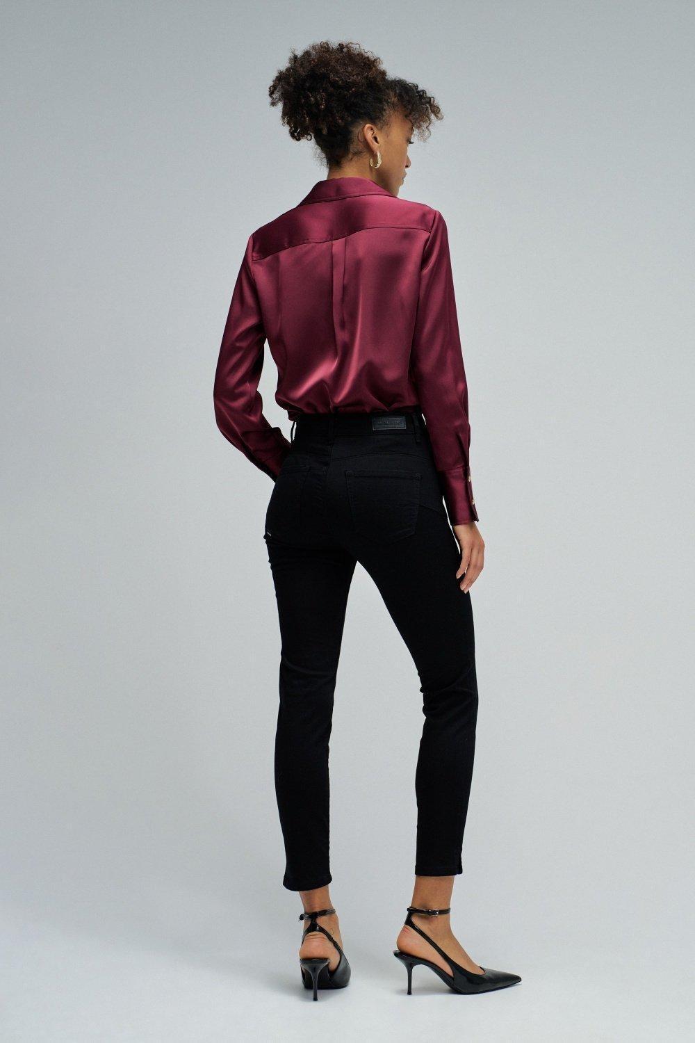 Secret Glamour Capri Denim Jeans, Black, large image number 3