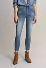 Salsa Jeans - جينز كابري أزرق مع تأثير الدنيم المبلل ، للنساء