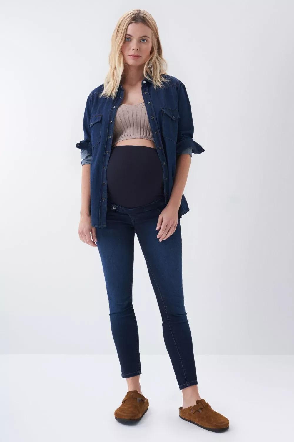 Hope Capri Maternity Jeans, Blue, medium