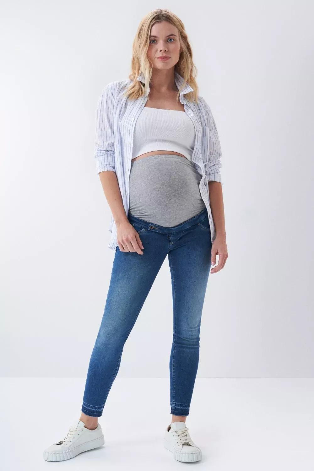 Blue Hope Capri Maternity Jeans In Medium Rinse, , large image number 0