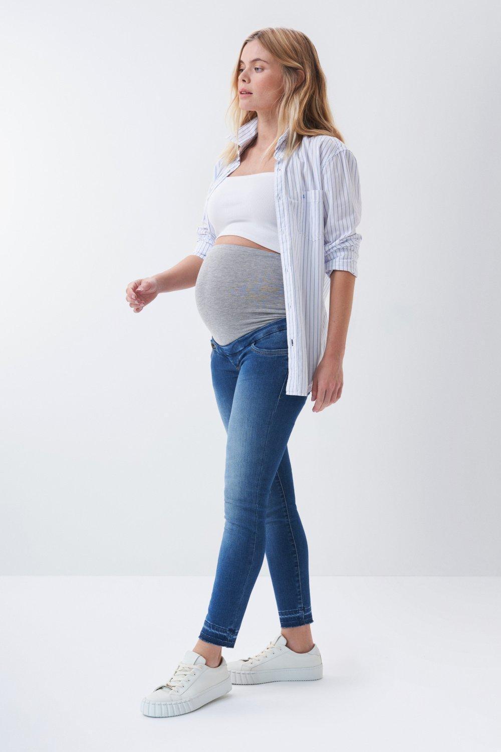 Hope Capri Maternity Jeans In Medium Rinse, Blue, large image number 1