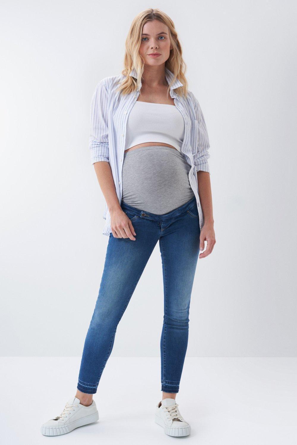 Hope Capri Maternity Jeans In Medium Rinse, Blue, medium
