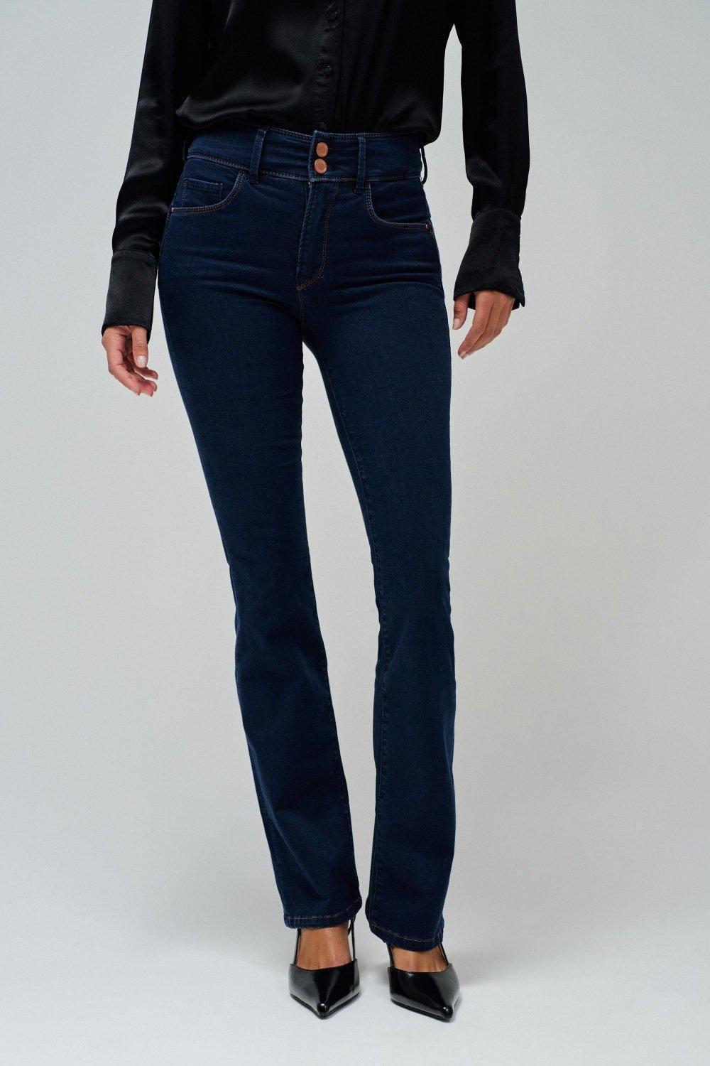 Blue Secret Push In Bootcut Jeans, , large image number 1