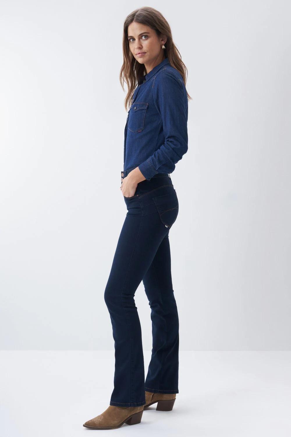 Blue Secret Push In Bootcut Jeans, , large image number 2