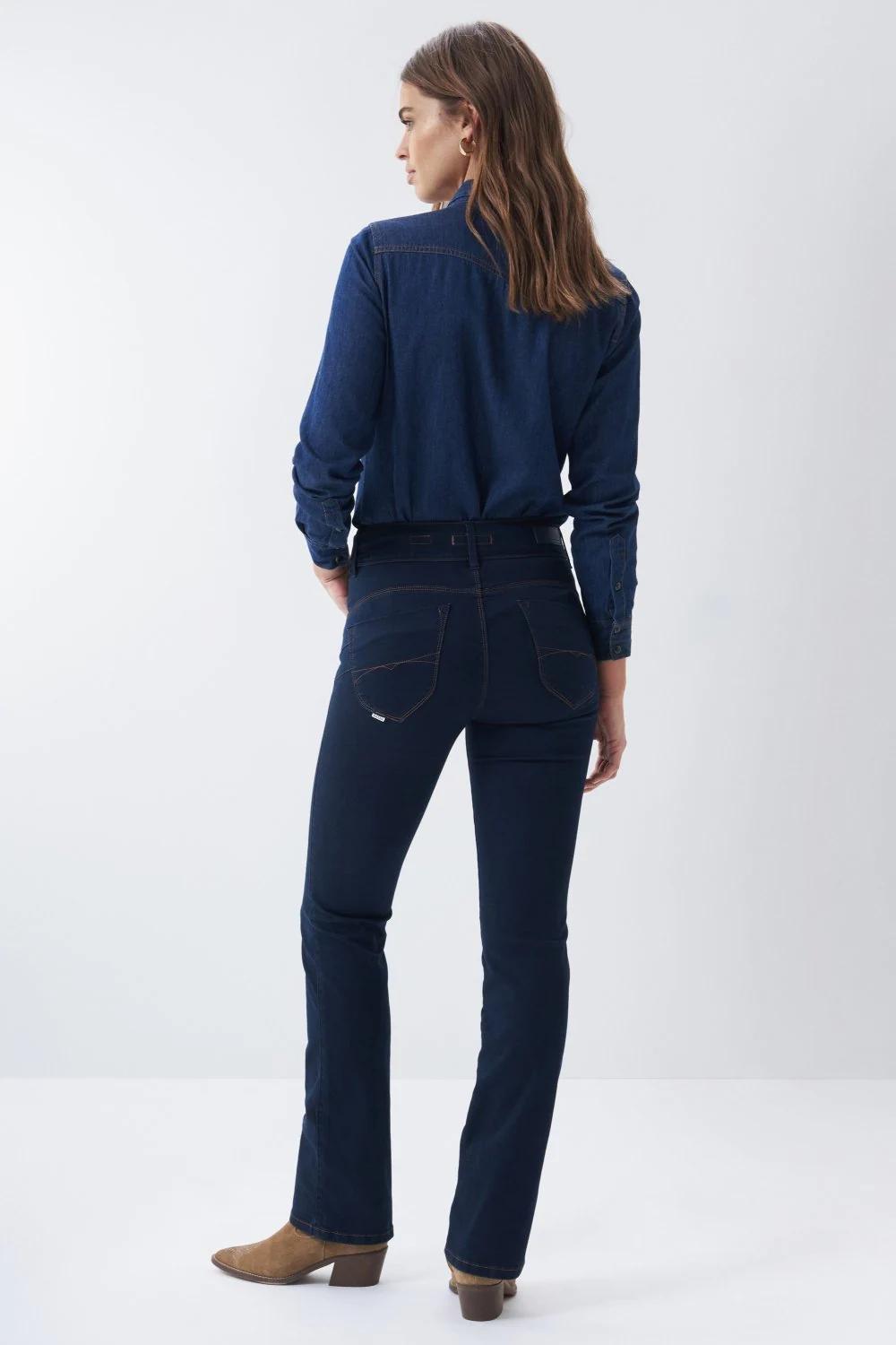 Blue Secret Push In Bootcut Jeans, , large image number 3