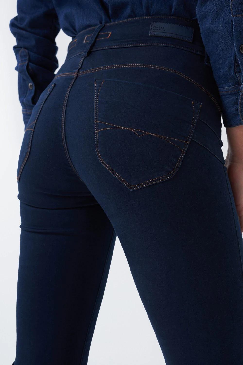 Blue Secret Push In Bootcut Jeans, , large image number 4