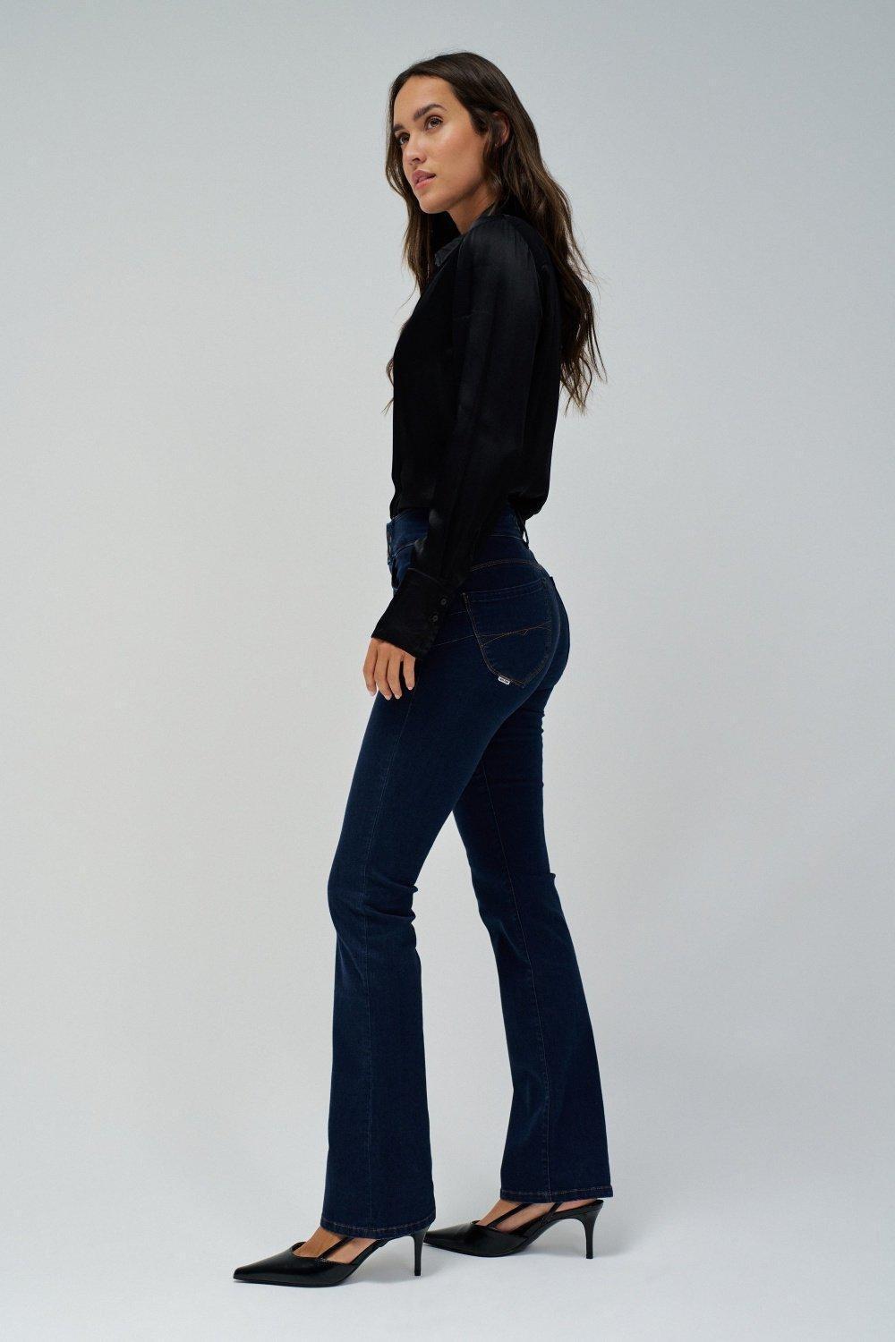Blue Secret Push In Bootcut Jeans, , large image number 7