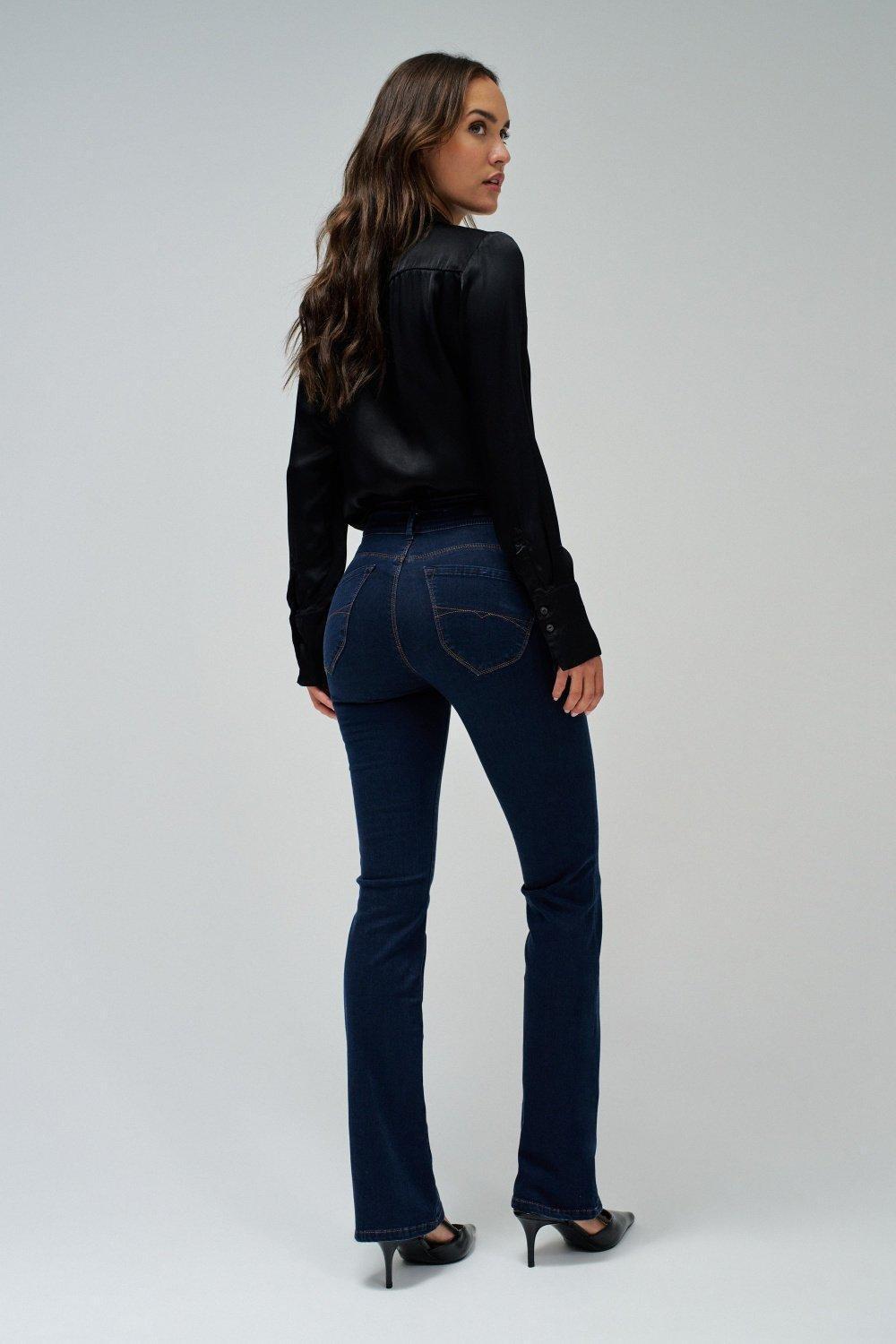 Secret Push In Bootcut Jeans , Blue, large image number 3