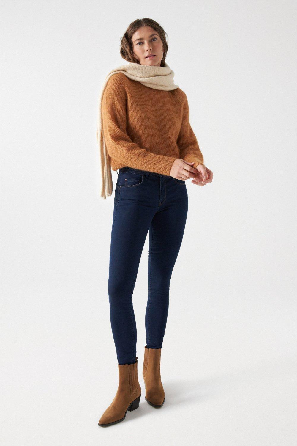 Blue Push In Skinny Jeans, , large image number 3