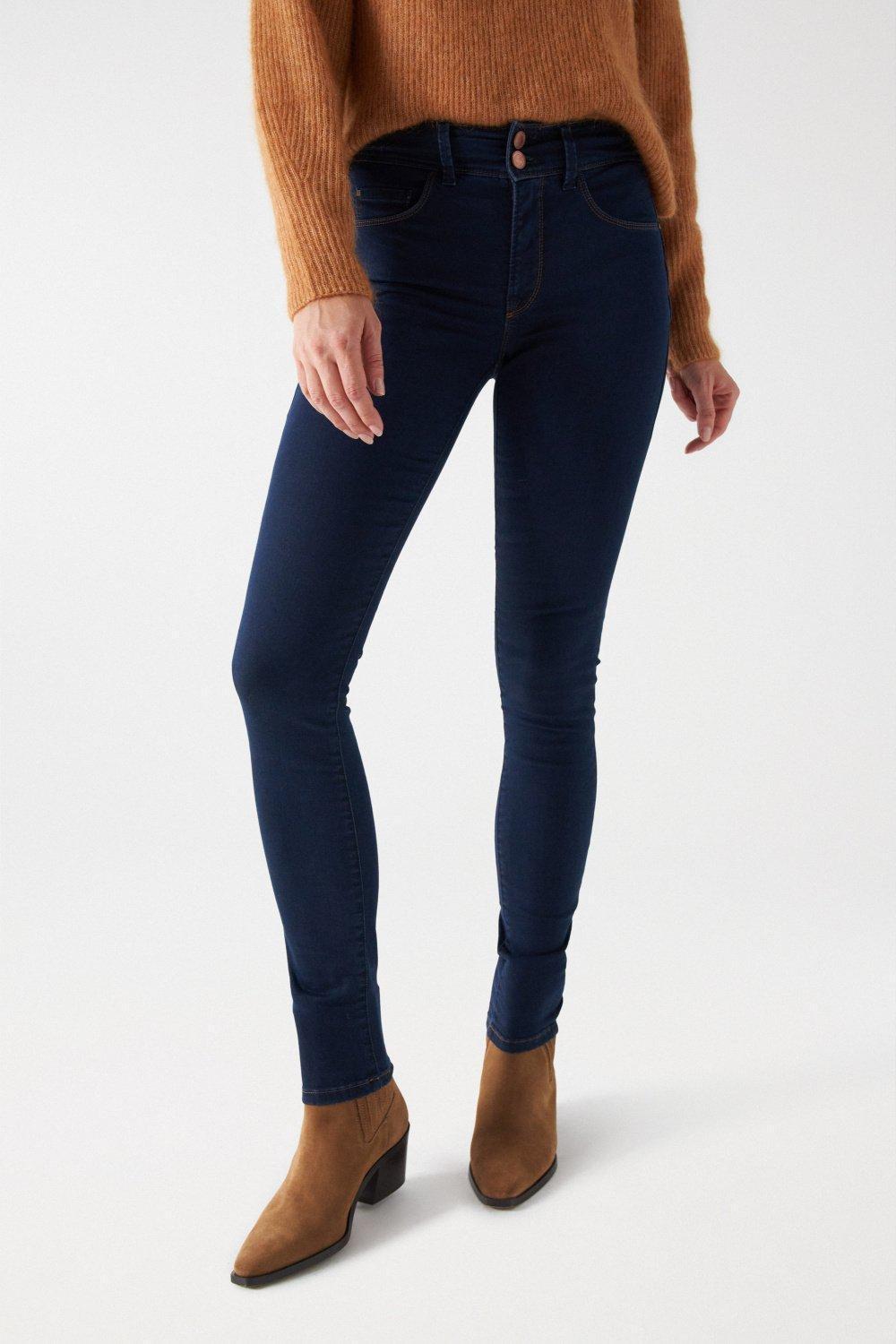 Blue Push In Skinny Jeans, , large image number 10