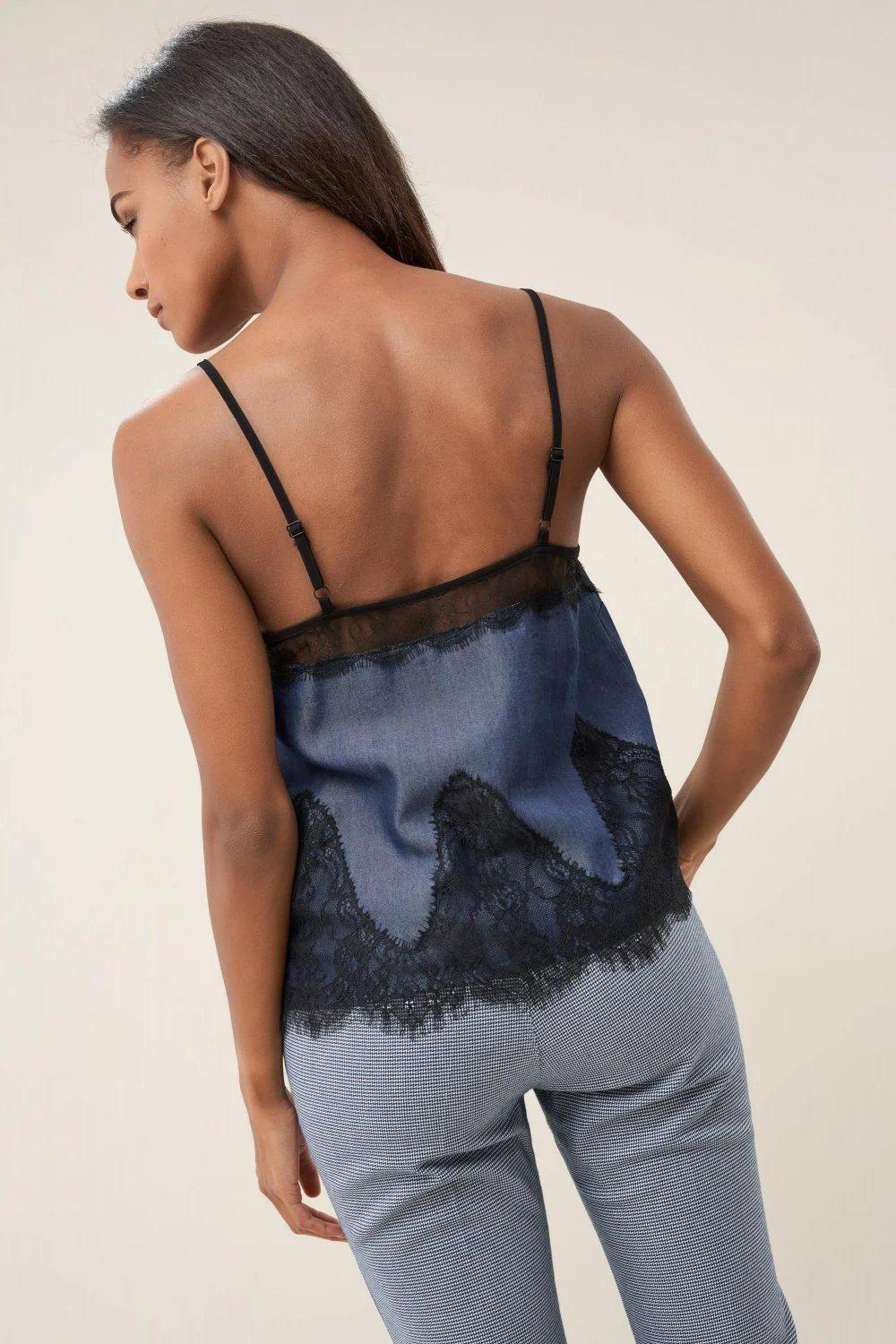 Blue Top With Lace, Blue, large image number 4