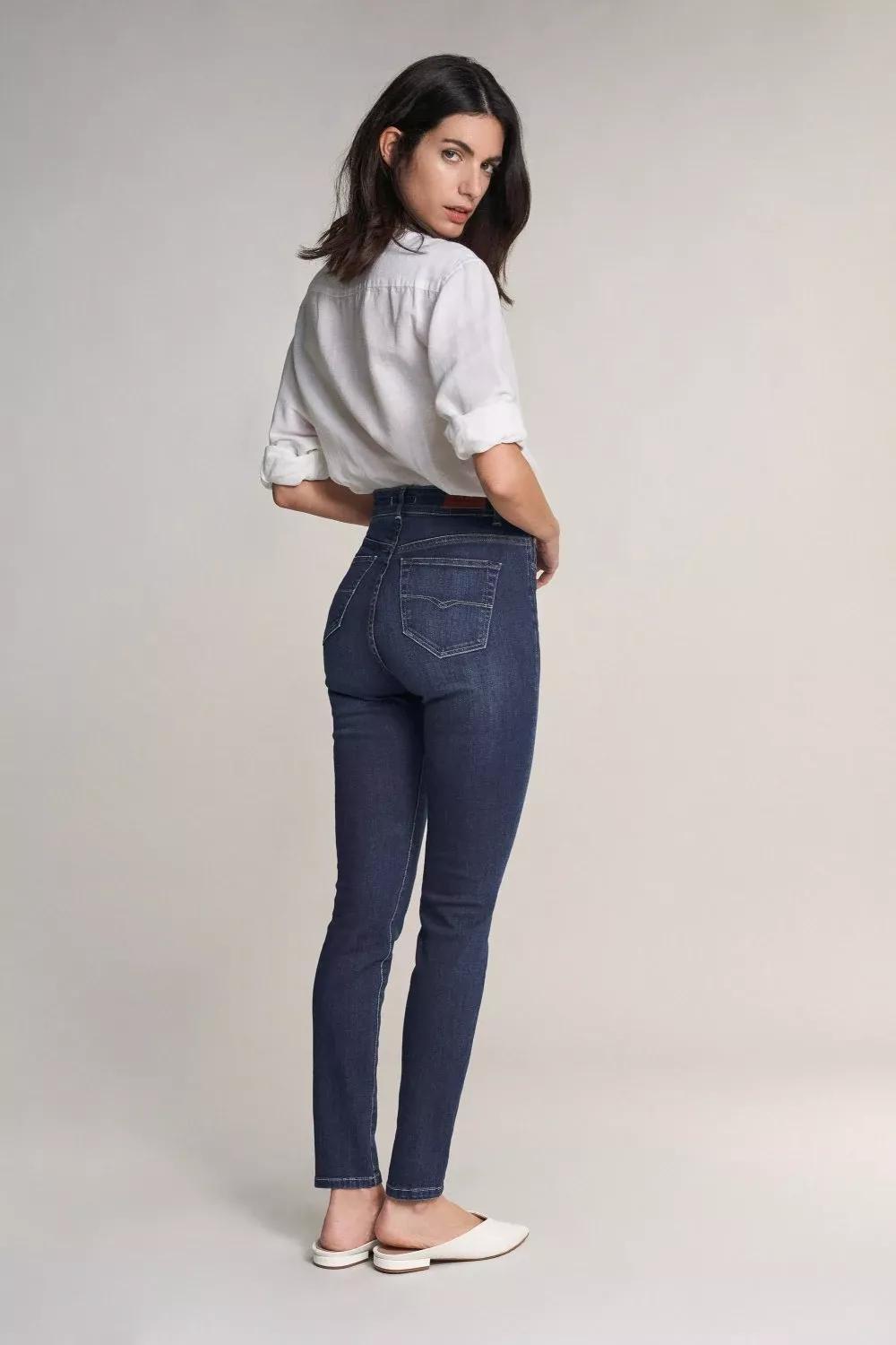 Blue Elegant Skinny Jeans, , large image number 0