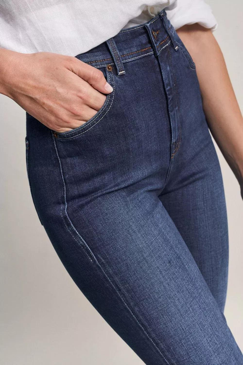 Blue Elegant Skinny Jeans, , large image number 4