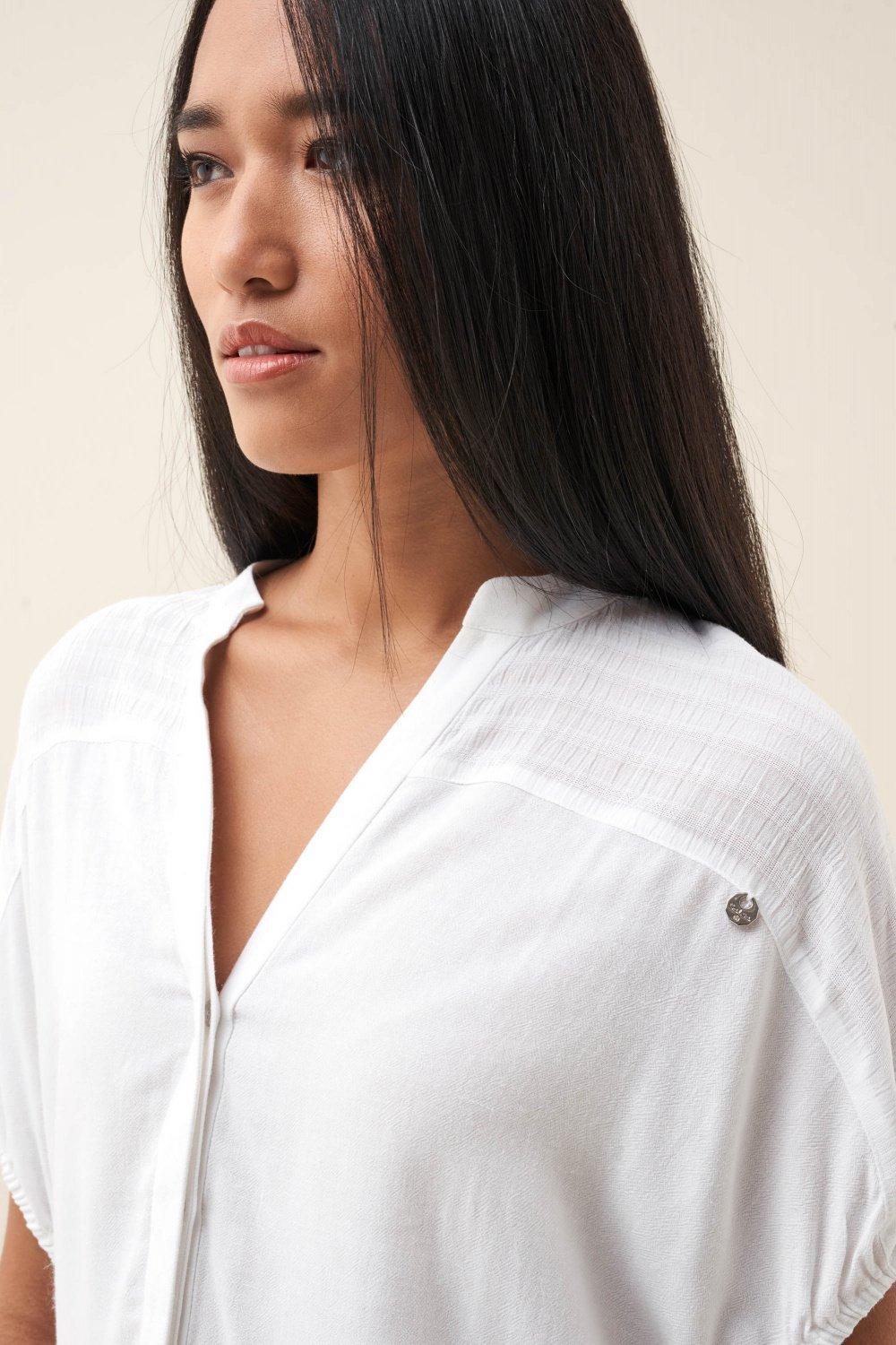 White Drawstring Sweater, , large image number 4