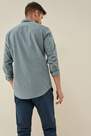 Salsa Jeans - Light Blue Slim Fit Shirt With Microprint, Men