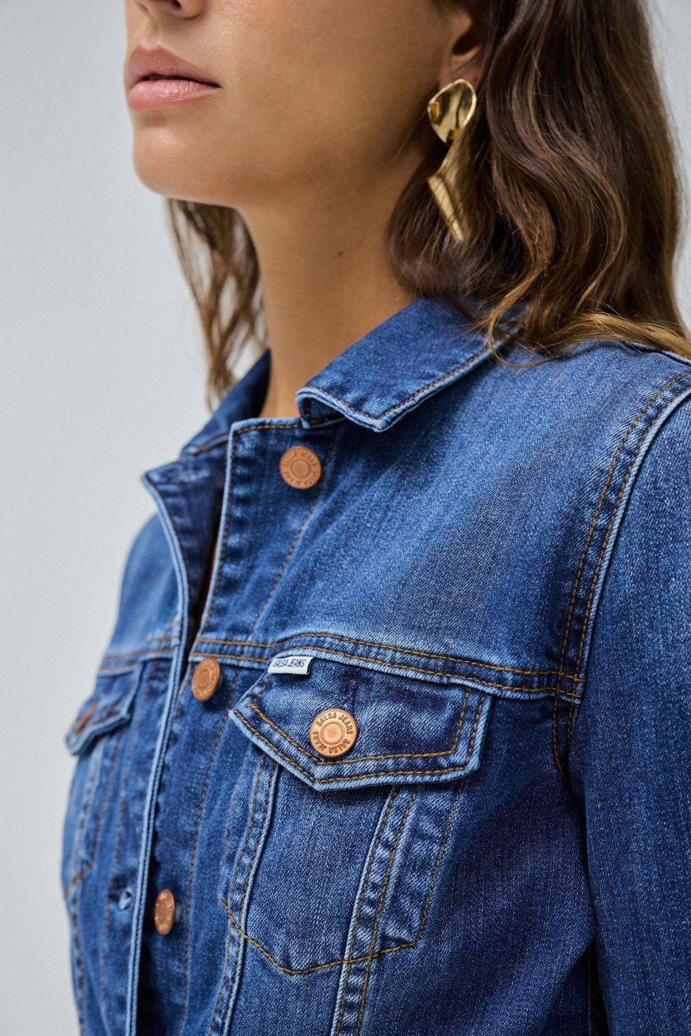 Plain Denim Jacket&nbsp;, Blue, large image number 4