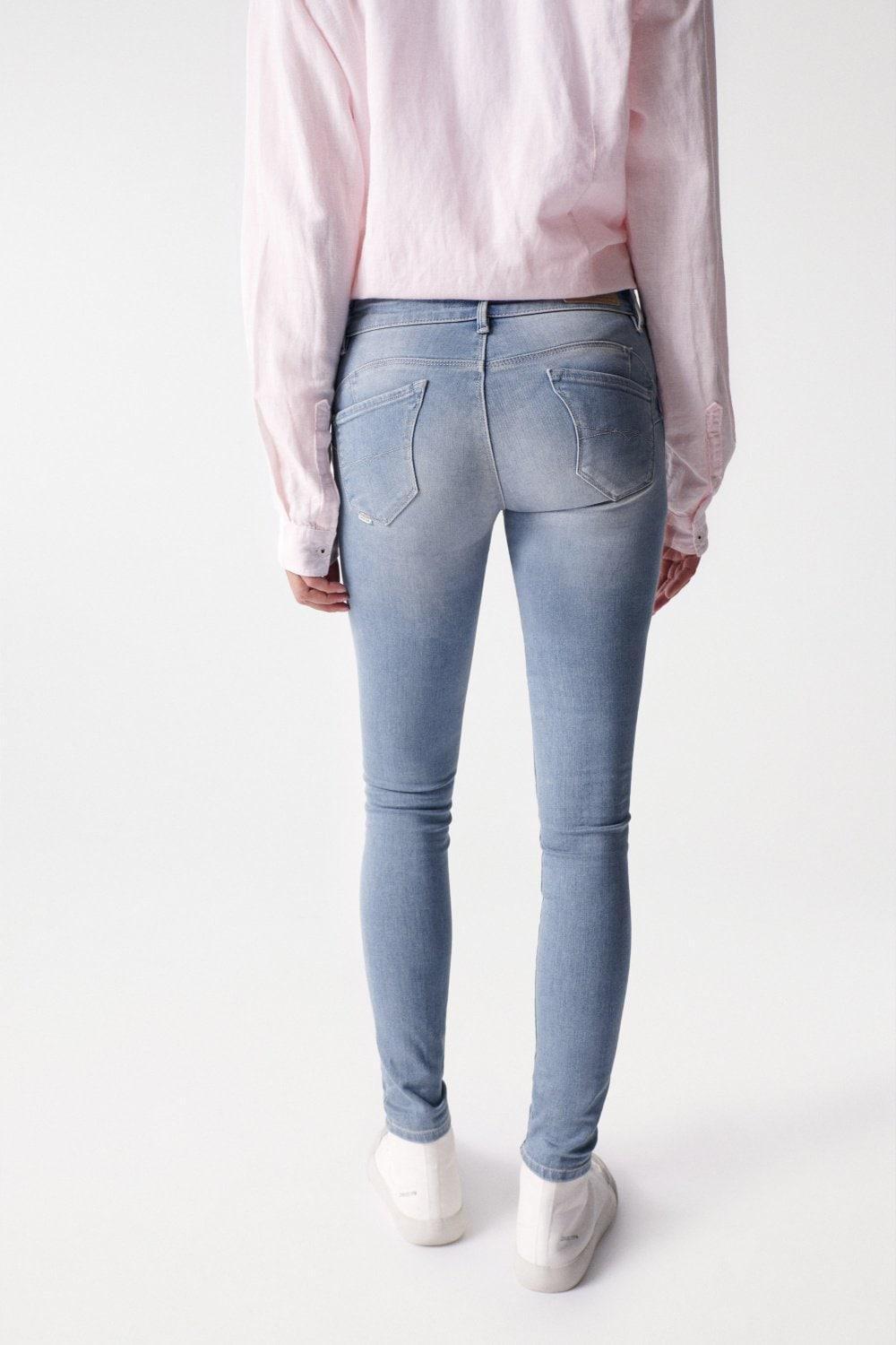 Blue Push Up Wonder Skinny Jeans, , large image number 3