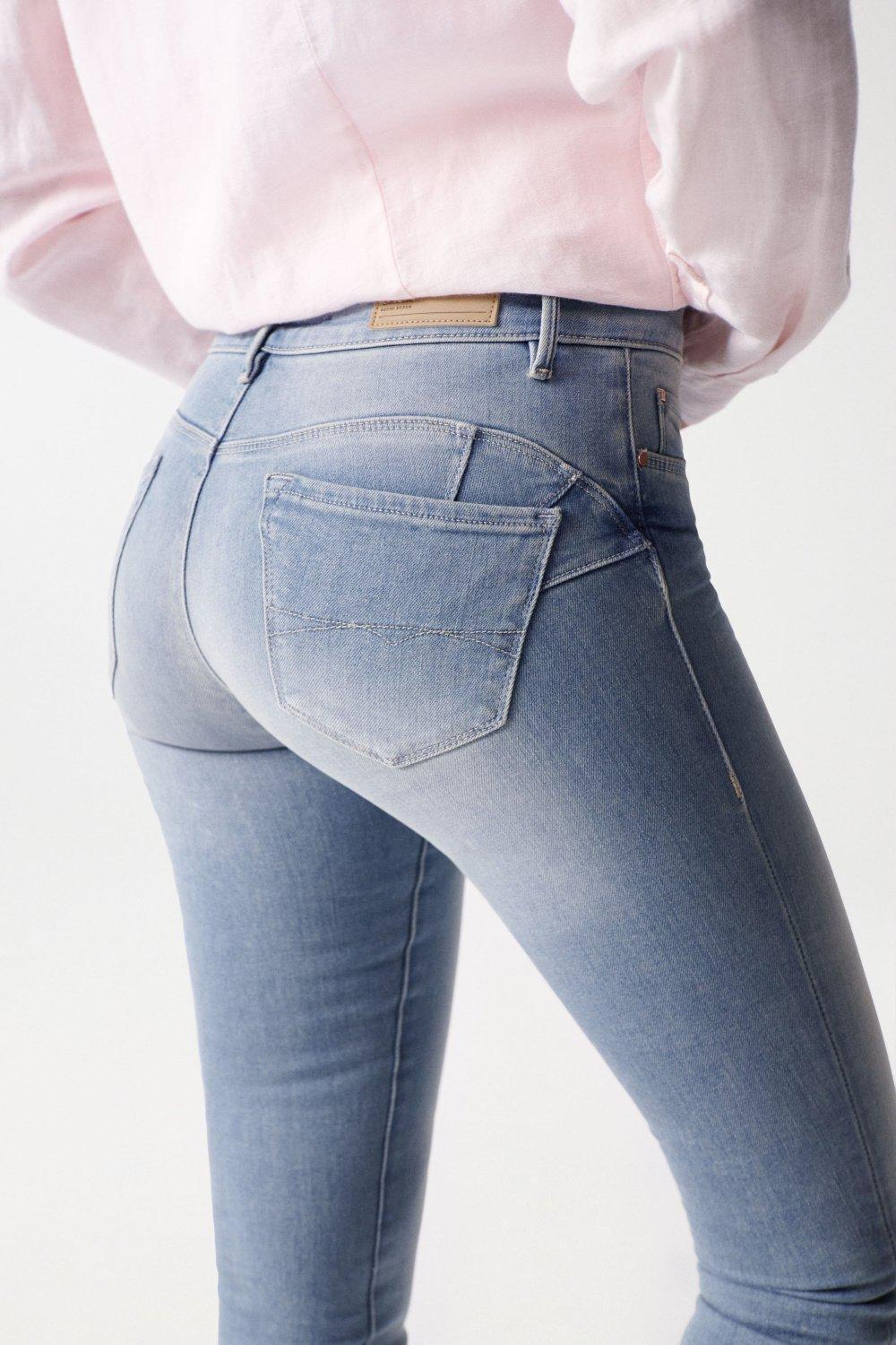 Blue Push Up Wonder Skinny Jeans, , large image number 4