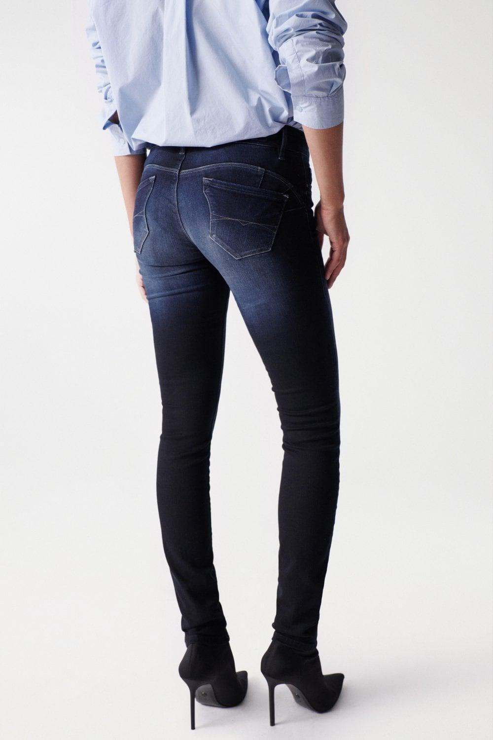 Push Up Wonder Slim Dark Jeans, Blue, large image number 2