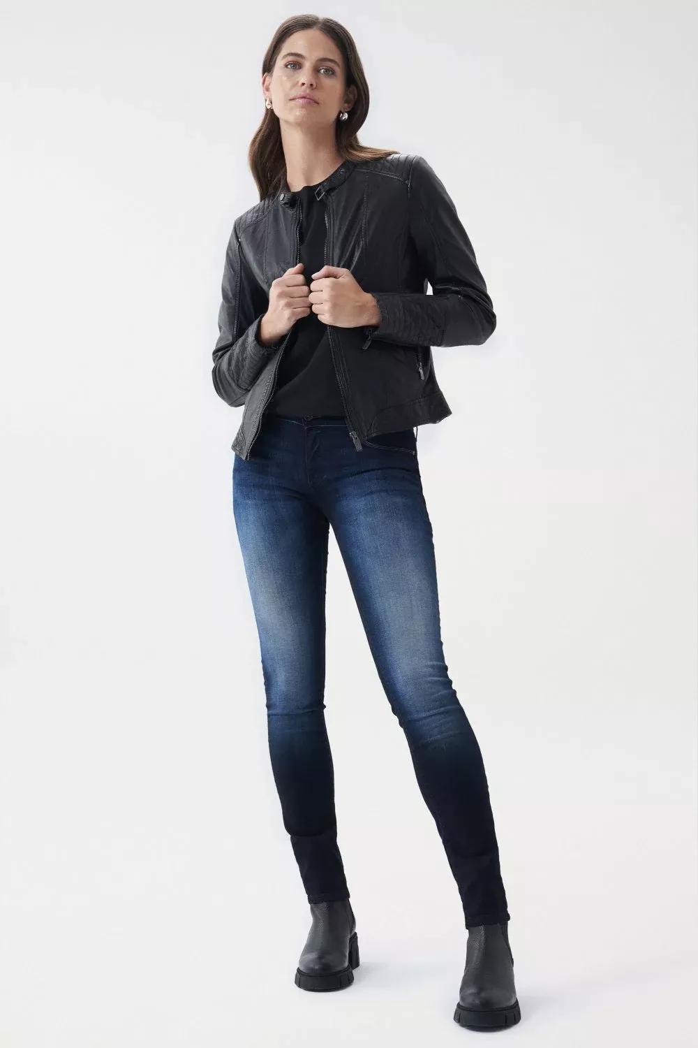 Push Up Wonder Slim Dark Jeans, Blue, large image number 5