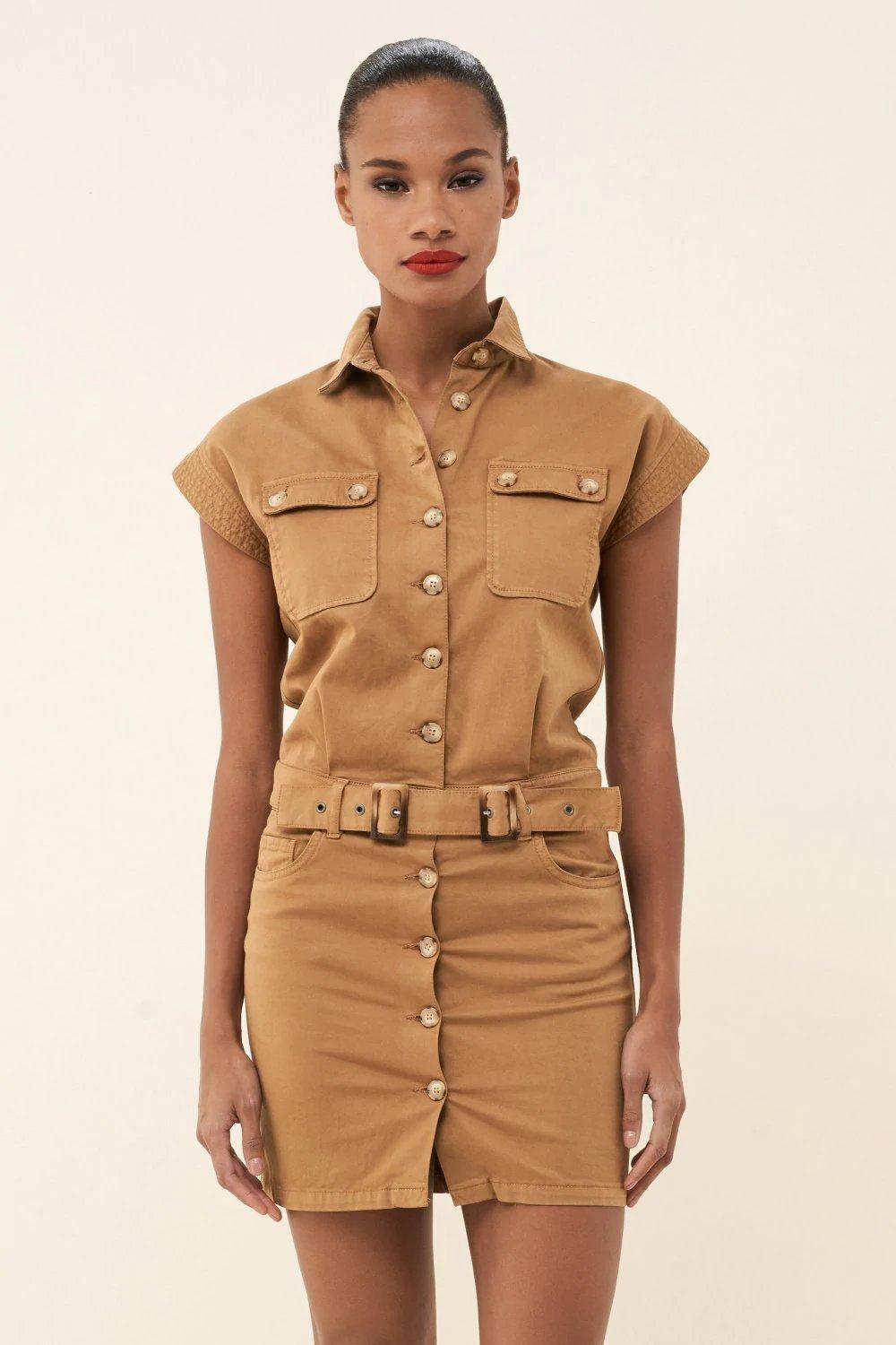 Brown Push Up Dress, , large image number 0