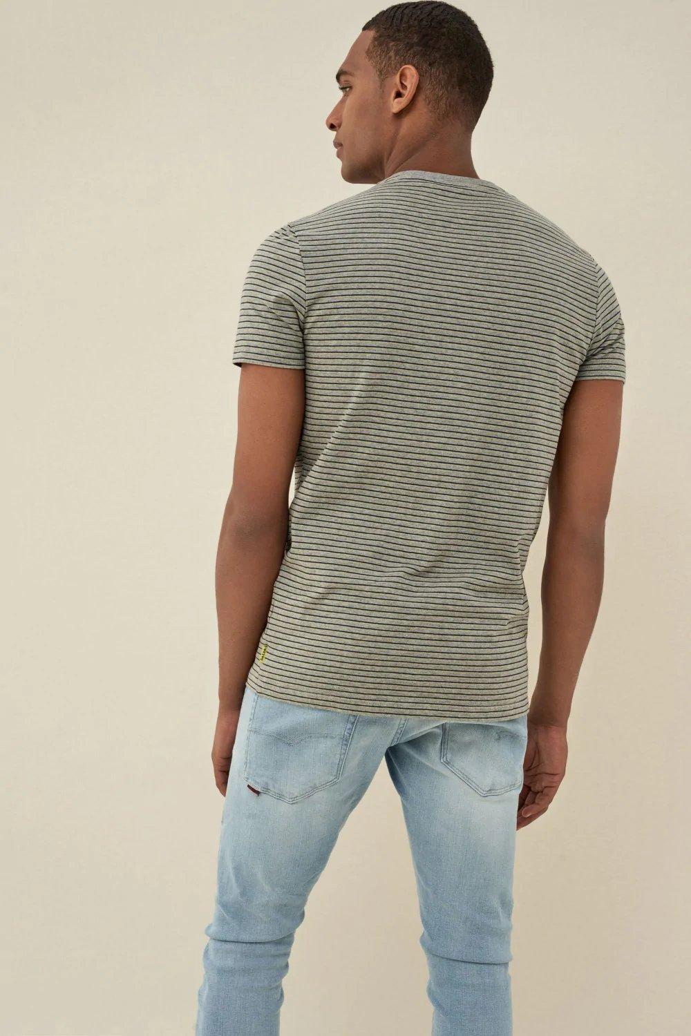 Grey Ribbed Printed T-Shirt, , large image number 3